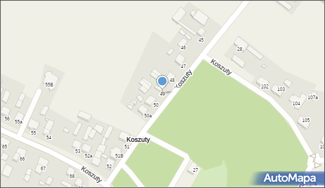 Koszuty, Koszuty, 49, mapa Koszuty