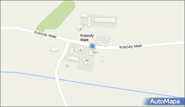 Koszuty Małe, Koszuty Małe, 6b, mapa Koszuty Małe