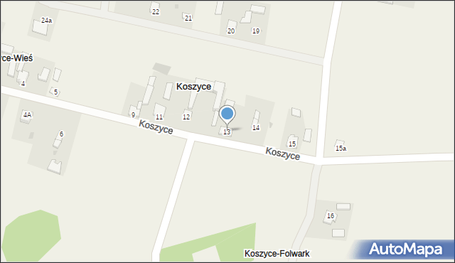 Koszyce, Koszyce, 13, mapa Koszyce