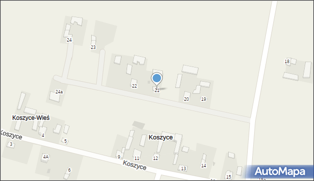 Koszyce, Koszyce, 21, mapa Koszyce