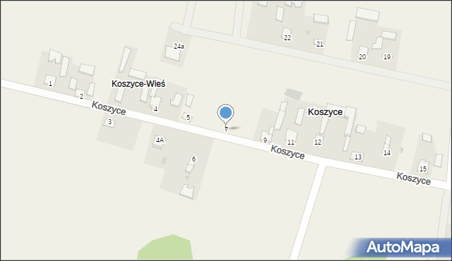 Koszyce, Koszyce, 7, mapa Koszyce
