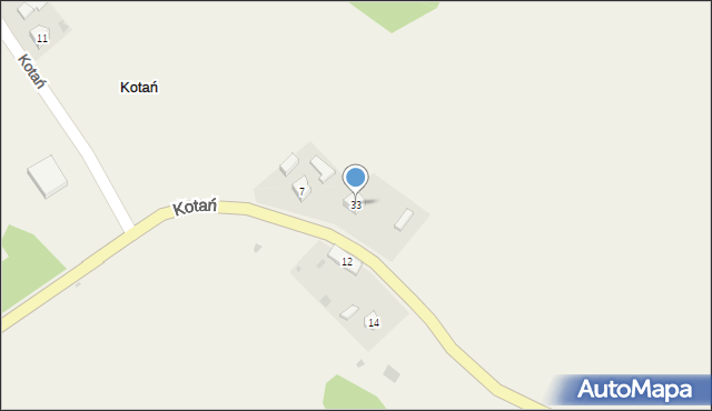 Kotań, Kotań, 33, mapa Kotań