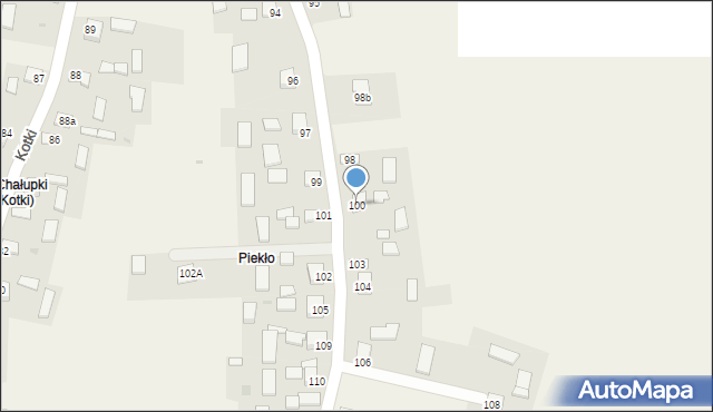 Kotki, Kotki, 100, mapa Kotki