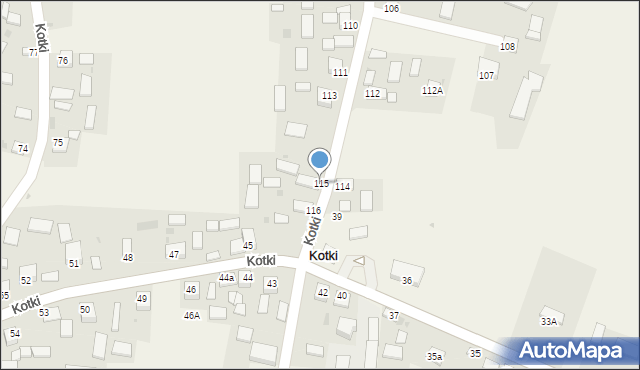 Kotki, Kotki, 115, mapa Kotki
