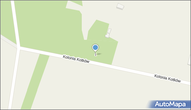 Kotków, Kolonia Kotków, 1, mapa Kotków