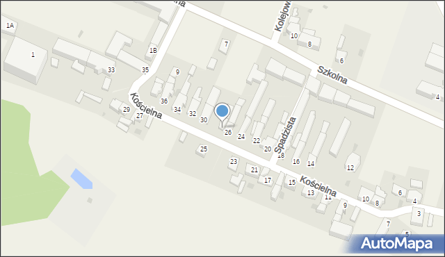 Kotla, Kościelna, 28, mapa Kotla
