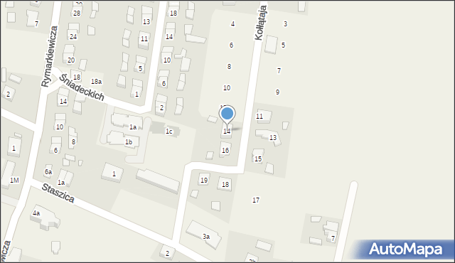 Kotlin, Kołłątaja Hugo, 14, mapa Kotlin