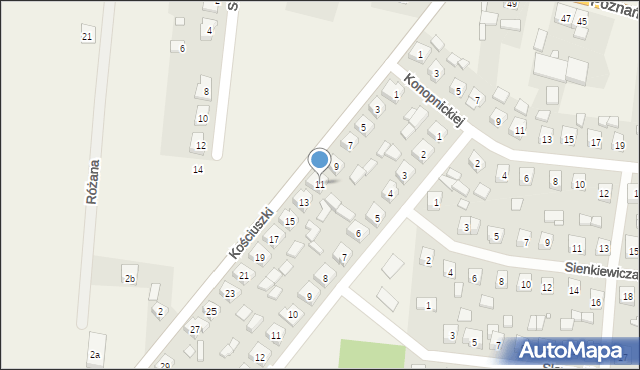 Kotlin, Kościuszki Tadeusza, gen., 11, mapa Kotlin