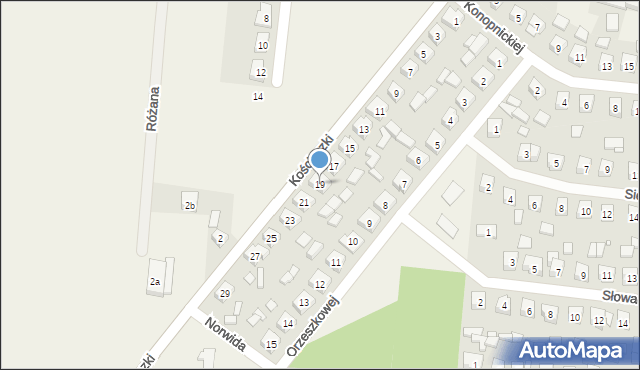 Kotlin, Kościuszki Tadeusza, gen., 19, mapa Kotlin