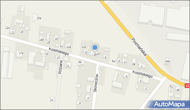 Kotlin, Kosińskiego Wojciecha, 10, mapa Kotlin