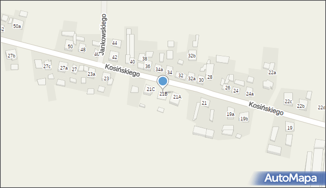 Kotlin, Kosińskiego Wojciecha, 21B, mapa Kotlin