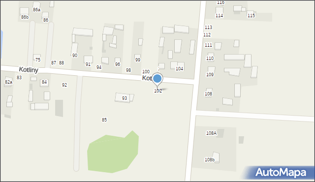 Kotliny, Kotliny, 102, mapa Kotliny