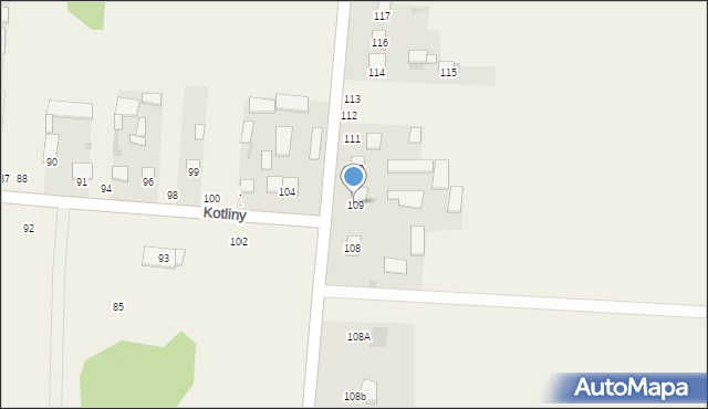 Kotliny, Kotliny, 109, mapa Kotliny