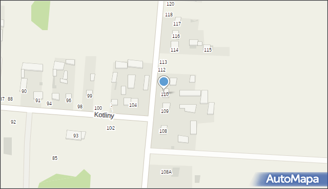 Kotliny, Kotliny, 110, mapa Kotliny