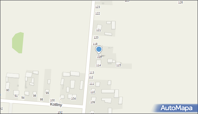 Kotliny, Kotliny, 116, mapa Kotliny