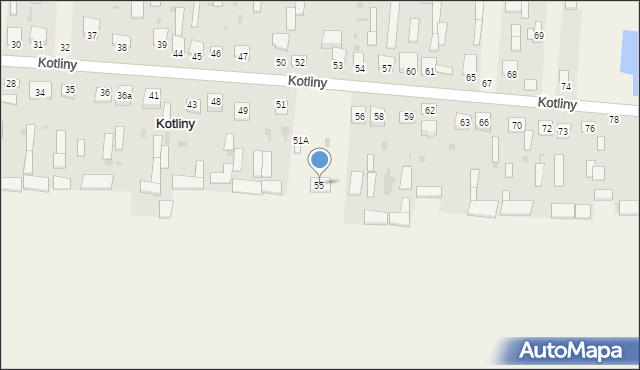 Kotliny, Kotliny, 55, mapa Kotliny