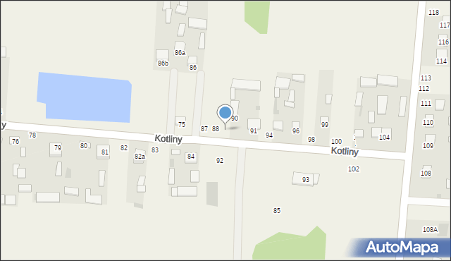 Kotliny, Kotliny, 89, mapa Kotliny