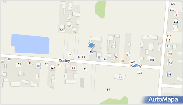 Kotliny, Kotliny, 90, mapa Kotliny