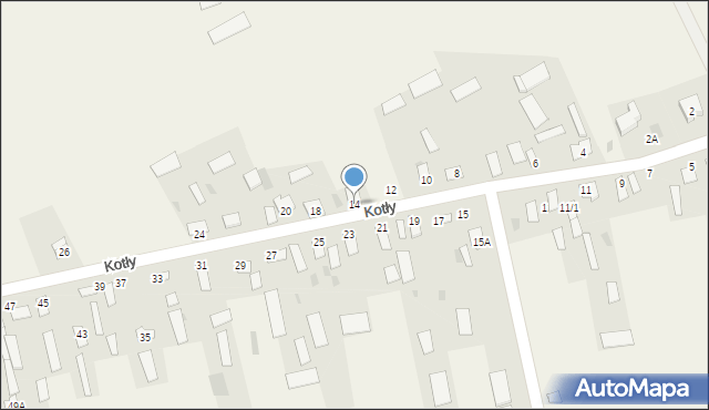 Kotły, Kotły, 14, mapa Kotły
