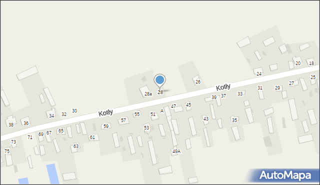 Kotły, Kotły, 28, mapa Kotły