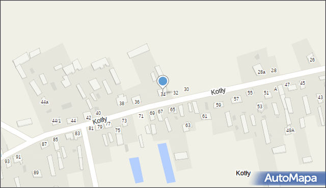 Kotły, Kotły, 34, mapa Kotły