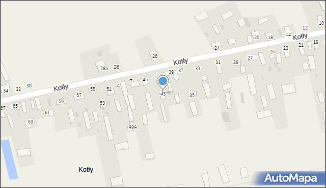 Kotły, Kotły, 43, mapa Kotły