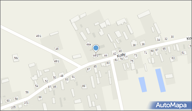 Kotły, Kotły, 44/1, mapa Kotły