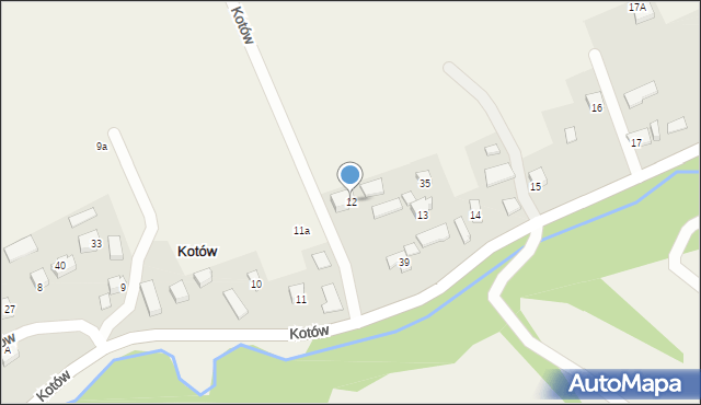 Kotów, Kotów, 12, mapa Kotów