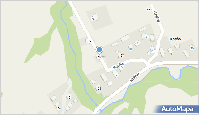 Kotów, Kotów, 7b, mapa Kotów