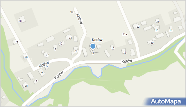 Kotów, Kotów, 9, mapa Kotów
