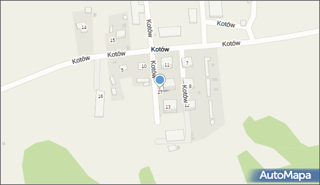 Kotów, Kotów, 17, mapa Kotów