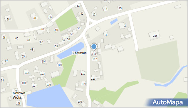 Kotowa Wola, Kotowa Wola, 111, mapa Kotowa Wola