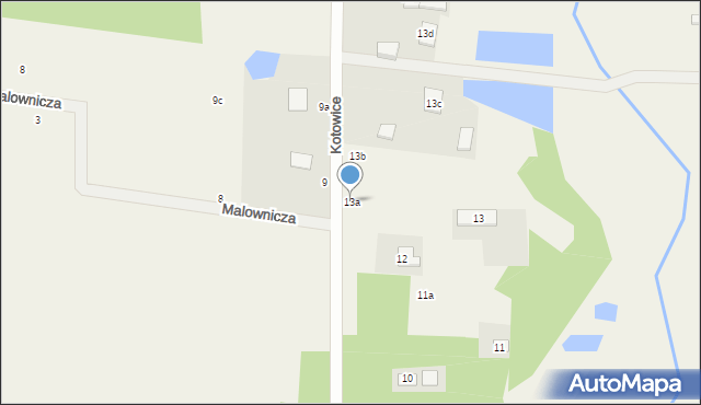 Kotowice, Kotowice, 13a, mapa Kotowice