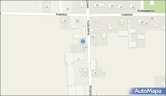Kotowiecko, Kościelna, 4, mapa Kotowiecko