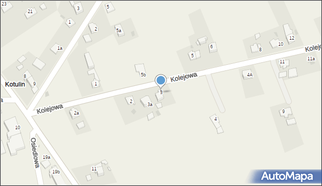 Kotulin, Kolejowa, 3, mapa Kotulin