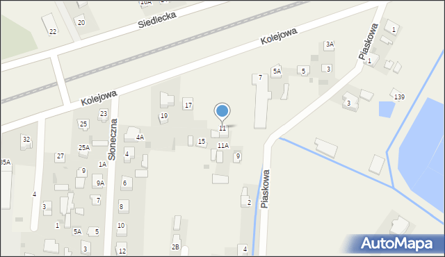 Kotuń, Kolejowa, 11, mapa Kotuń