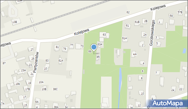 Kotuń, Kolejowa, 67, mapa Kotuń