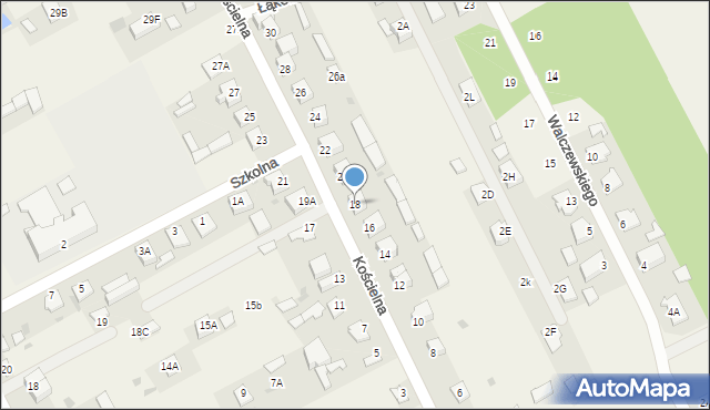 Kotuń, Kościelna, 18, mapa Kotuń