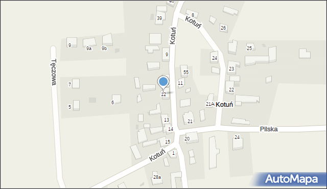 Kotuń, Kotuń, 12, mapa Kotuń