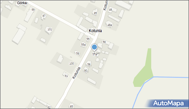Kotunia, Kotunia, 57a, mapa Kotunia