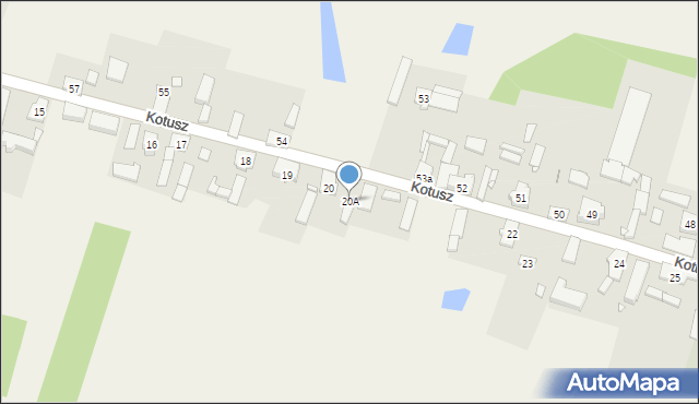 Kotusz, Kotusz, 20A, mapa Kotusz