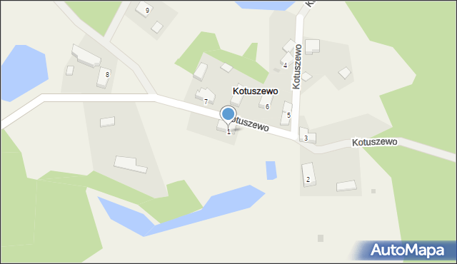 Kotuszewo, Kotuszewo, 1, mapa Kotuszewo