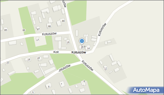 Kotuszów, Kotuszów, 15, mapa Kotuszów