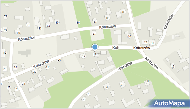 Kotuszów, Kotuszów, 18, mapa Kotuszów