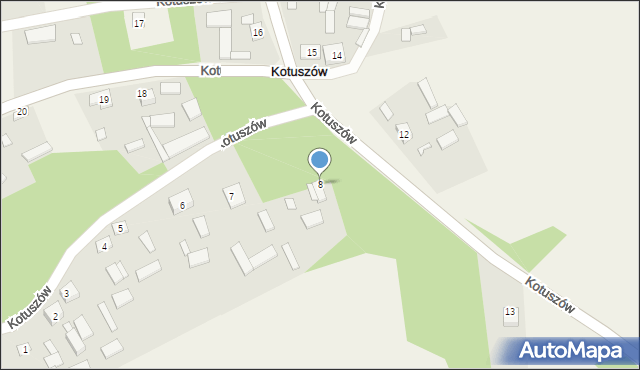 Kotuszów, Kotuszów, 8, mapa Kotuszów