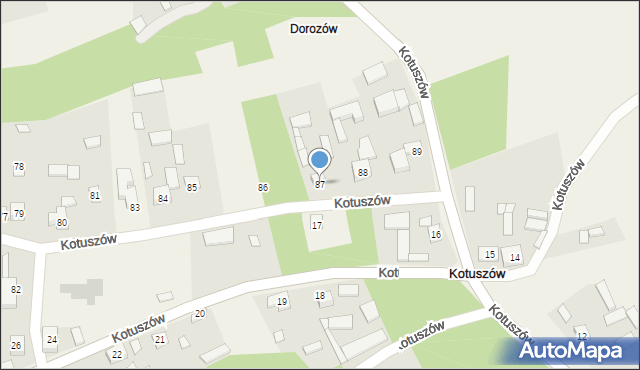 Kotuszów, Kotuszów, 87, mapa Kotuszów