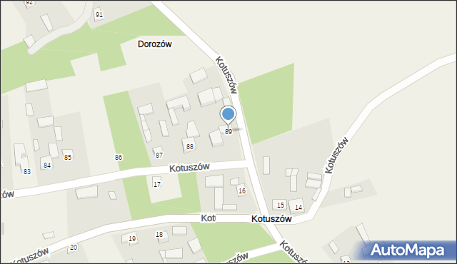 Kotuszów, Kotuszów, 89, mapa Kotuszów