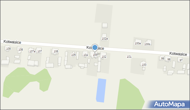 Kotwasice, Kotwasice, 103, mapa Kotwasice
