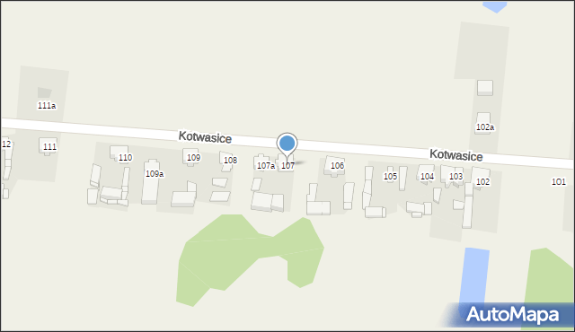 Kotwasice, Kotwasice, 107, mapa Kotwasice