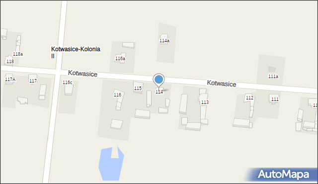 Kotwasice, Kotwasice, 114, mapa Kotwasice